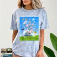 Frutiger Aero Aesthetic Tech Cherry Blossom Fishes Bubbles Comfort Color Blast T-Shirt Ocean