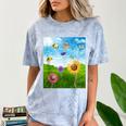 Frutiger Aero Aesthetic Tech Scenery Fishes Sunflower Comfort Color Blast T-Shirt Ocean