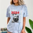 Fun Trendy UFO Sloth Graduation Class Of 2024 Senior Comfort Color Blast T-Shirt Ocean