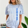 Funny Class Of 2021 American Flag Senior Graduation Comfort Color Blast T-Shirt Ocean