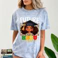 Future HBCU Grad Afro Girl College Graduation Kids Comfort Color Blast T-Shirt Ocean