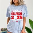 Girlfriend Of a 2025 Graduate Prom Graduation 25 VolleyBall Comfort Color Blast T-Shirt Ocean