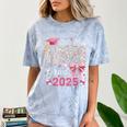 Girls Little Miss Kindergarten Grad 2025 Coquette Graduation Comfort Color Blast T-Shirt Ocean