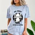 Go Away I'm Introverting Cat With Coffee Comfort Color Blast T-Shirt Ocean