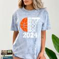 Graduate Senior Class Of 2024 Basketball Player Graduation Comfort Color Blast T-Shirt Ocean