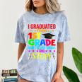 I Graduated From 1st Grade Graduation Matching Student Comfort Color Blast T-Shirt Ocean