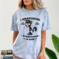 I Graduated Graduate Class 2025 Cat Graduation Comfort Color Blast T-Shirt Ocean