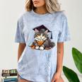 Graduation Cat Graduation Present For Graduate Grad Comfort Color Blast T-Shirt Ocean