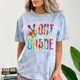 Graduation Peace Sign Out Eighth Grade Tie Dye Hippie Comfort Color Blast T-Shirt Ocean