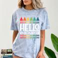 Hello Kindergarten First Day Back To School Graduation Comfort Color Blast T-Shirt Ocean