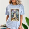 The Hermit Cat Tarot Card Introvert By Georgi Comfort Color Blast T-Shirt Ocean