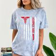 Hospice Aide American Flag Nurses Graduation Medical Comfort Color Blast T-Shirt Ocean