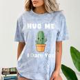 Hug Me I Dare You Introvert Cactus Tee Comfort Color Blast T-Shirt Ocean