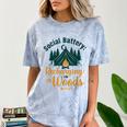 Introvert Camping Social Battery Recharging In The Woods Comfort Color Blast T-Shirt Ocean