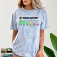 Introvert Cute My Social Battery Comfort Color Blast T-Shirt Ocean Introvert Cute My Social Battery Comfort Color Blast T-Shirt Ocean
