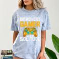 Introvert Gamer Video Games Anti Social Team Player Comfort Color Blast T-Shirt Ocean