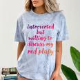 Introverted Willing To Discuss Red Platy Introvert Comfort Color Blast T-Shirt Ocean Introverted Willing To Discuss Red Platy Introvert Comfort Color Blast T-Shirt Ocean