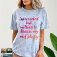 Introverted Willing To Discuss Red Platy Introvert Comfort Color Blast T-Shirt Ocean