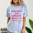 Introverted Willing To Discuss Shetland Sheepdog Introvert Comfort Color Blast T-Shirt Ocean