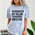 Introverted Wrestler Wrestling Introvert Comfort Color Blast T-Shirt Ocean