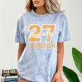 Junior Class 2027 Graduation Back To School Orange Letters Premium Tri-Blend Comfort Color Blast T-Shirt Ocean