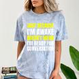 Just Because I'm Awake No Morning Person Introvert Witty Comfort Color Blast T-Shirt Ocean