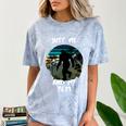 Just Me And My Yeti Retro Sunset Mountain Hiking Introvert Comfort Color Blast T-Shirt Ocean
