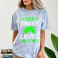 Kids 1st Grade Level Unlocked Back To School Gamer Graduation Comfort Color Blast T-Shirt Ocean