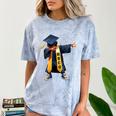 Kids HBCU Boys Grad Dabbing Graduation Comfort Color Blast T-Shirt Ocean