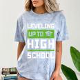 Leveling Up To High School Tee Shirt Gaming Graduation Comfort Color Blast T-Shirt Ocean