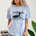 Loon Bird Pun Leave Me A Loon Nature For Introverts Comfort Color Blast T-Shirt Ocean