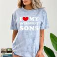 I Love My Introvert Sons I Heart My Introvert Sons Comfort Color Blast T-Shirt Ocean I Love My Introvert Sons I Heart My Introvert Sons Comfort Color Blast T-Shirt Ocean