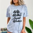 MSW Mom Graduation T-Shirt Social Worker Wife Mother Comfort Color Blast T-Shirt Ocean