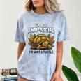 Not Anti Social Im Just A Turtle Sarcastic Introvert Humor Premium Tri-Blend Comfort Color Blast T-Shirt Ocean