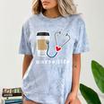 Nurse Life Graphic Nursing School Graduation Comfort Color Blast T-Shirt Ocean