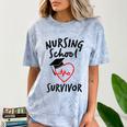 Nursing School Survivor Women Graduation RN Gift Shirt Comfort Color Blast T-Shirt Ocean