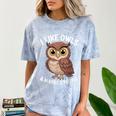 I Like Owls And Maybe 3 People Introvert Humor Casual Comfort Color Blast T-Shirt Ocean