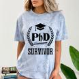 PHD Survivor T-Shirt Graduation Student Teacher For Men Women Kids Comfort Color Blast T-Shirt Ocean
