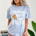 Pizza Lover Saying Introvert Anti Social Humor Foodie Comfort Color Blast T-Shirt Ocean
