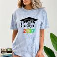 Pre-K -12th Grade Hand Prints Space Graduation Class Of 2037 Comfort Color Blast T-Shirt Ocean