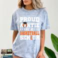 Proud Auntie Of a Basketball Senior 2026 Graduation Gifts Comfort Color Blast T-Shirt Ocean