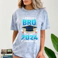 Proud Brother Of Two 2024 Graduates Twin Family Graduation Comfort Color Blast T-Shirt Ocean