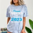 Proud Godfather Of Three 2023 Graduate 23 Class Graduation Comfort Color Blast T-Shirt Ocean