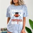 Proud Mom Of a Football Senior 2026 Graduation Gifts Comfort Color Blast T-Shirt Ocean