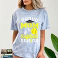 Proud Mom Of a Softball Senior Class Of 2025 Graduation Comfort Color Blast T-Shirt Ocean