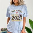 Proud Mom Of Two 2021 Graduates Twin Mama Graduation Leopard Comfort Color Blast T-Shirt Ocean