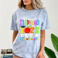 Proud Step-Dad Of 2023 Pre-K Graduate Fathers Day Graduation Comfort Color Blast T-Shirt Ocean