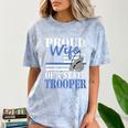 Proud Wife Of a State Trooper Police Officer Graduation Comfort Color Blast T-Shirt Ocean