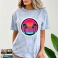 Retro 80s Synthwave Sunset & Palm Trees Retro Nostalgia 80s Comfort Color Blast T-Shirt Ocean