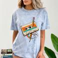 Retro Cassette Tape & Pencil Rewind Nostalgia Party 80s 90s Comfort Color Blast T-Shirt Ocean